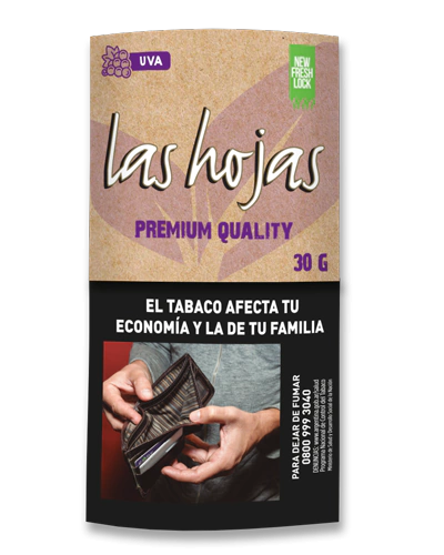TABACO LAS HOJAS PREMIUM UVA PACK X 5 UNI 